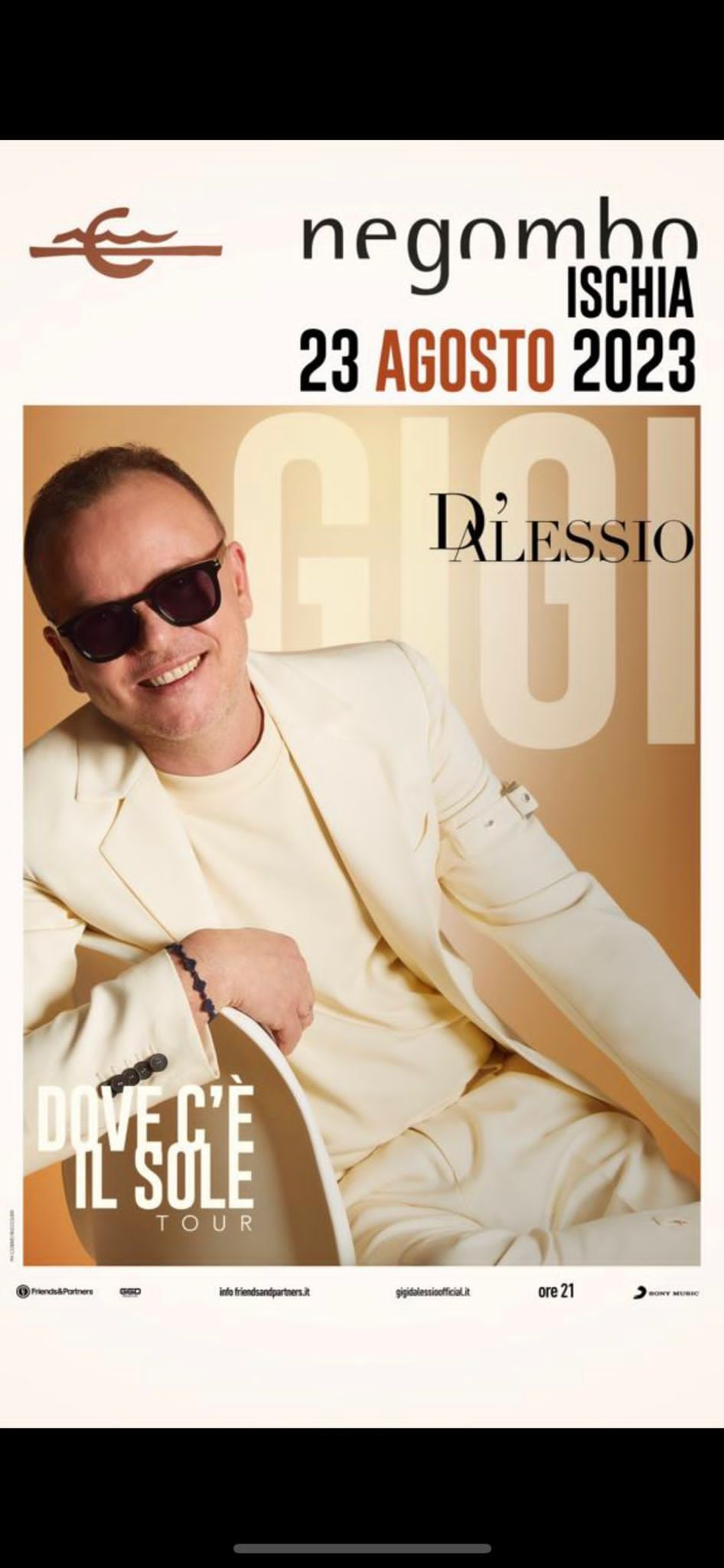  Biglietti GIGI D'ALESSIO - Dove C'è Il Sole Tour