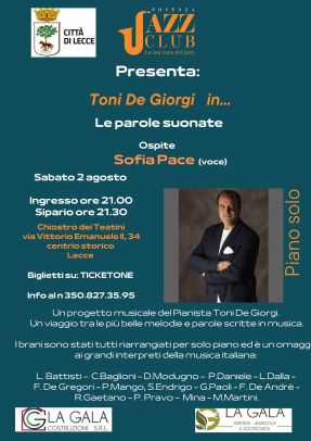 Toni De Giorgi - Le Parole Suonate